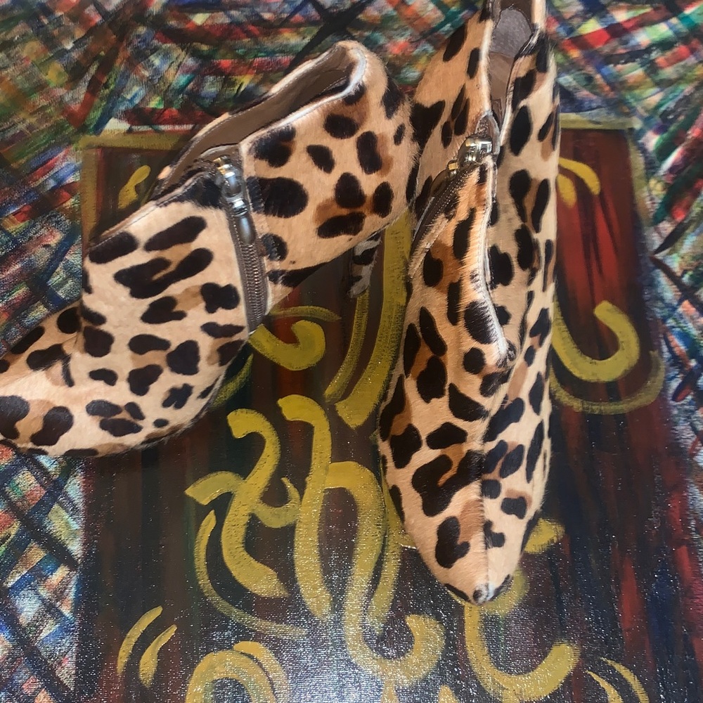SCHUTZ Leopard Print Heeled Boots
